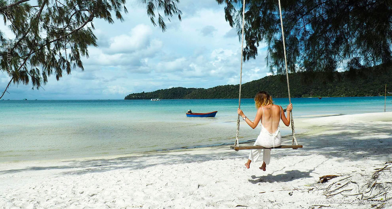 Koh Rong Samloem is often called as a real island paradise.