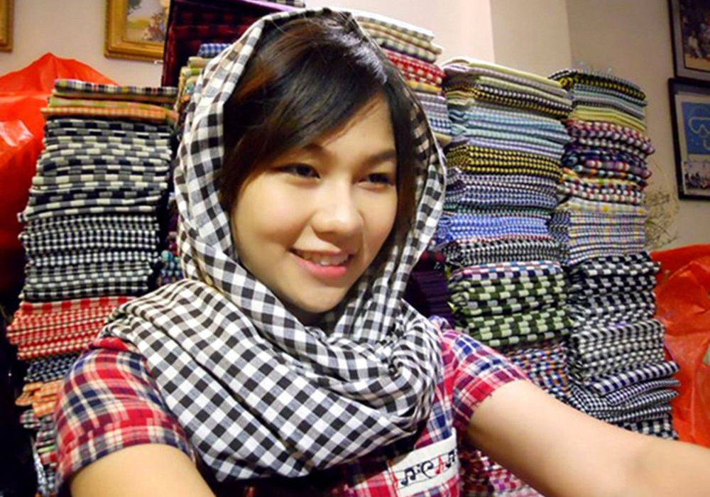 Krama – Cambodian traditional scarf worn by every Khmer people. 