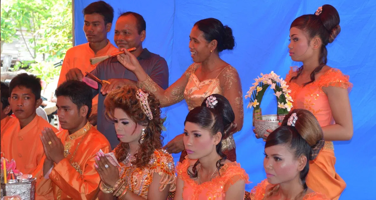 Hair-cutting ceremony represents the fresh start to the couple’s new life together.