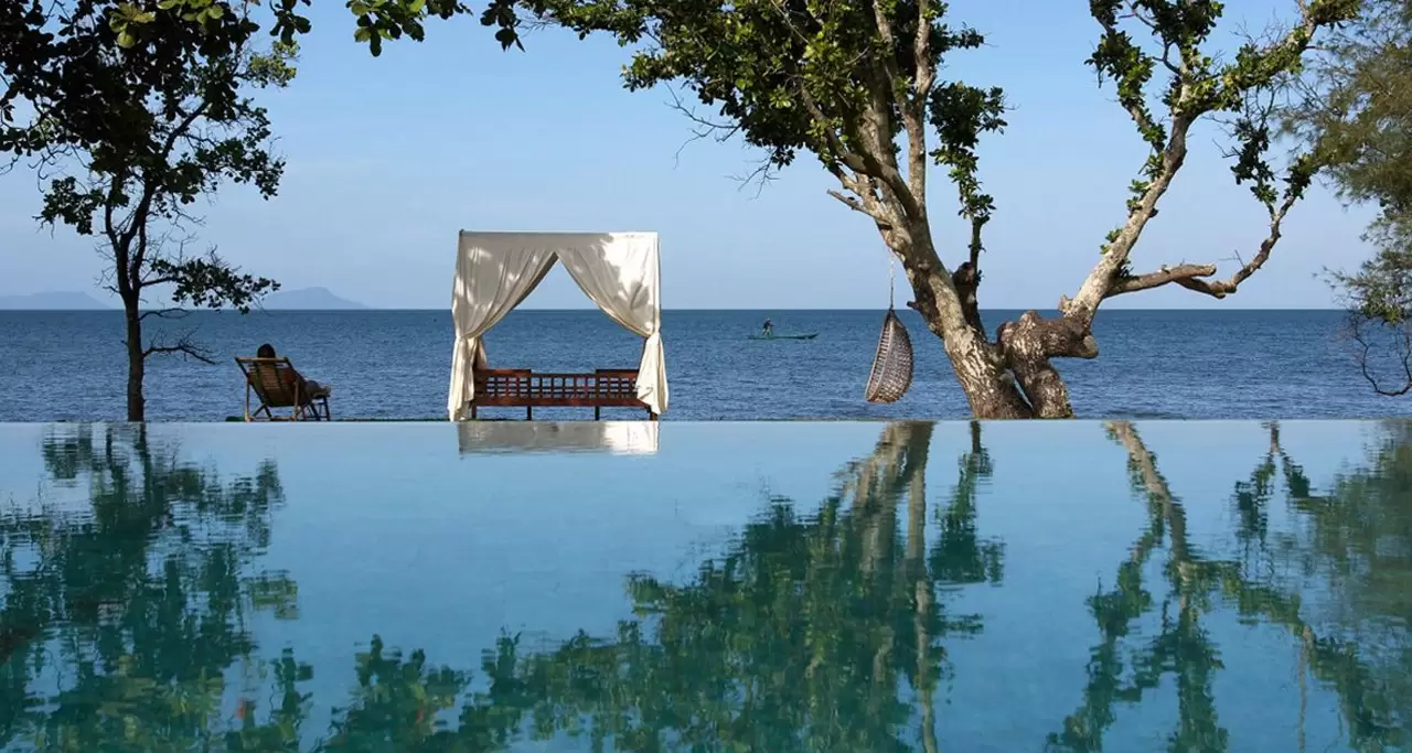 Luxury boutique resort Knai Bang Chatt is located on the South Coast of Cambodia.