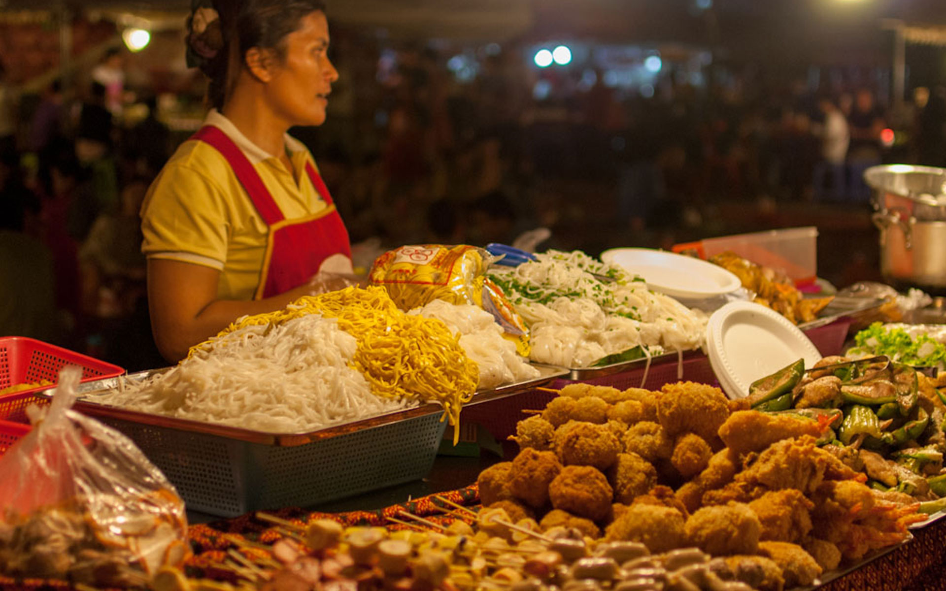 Sample Khmer food in Phnom Penh