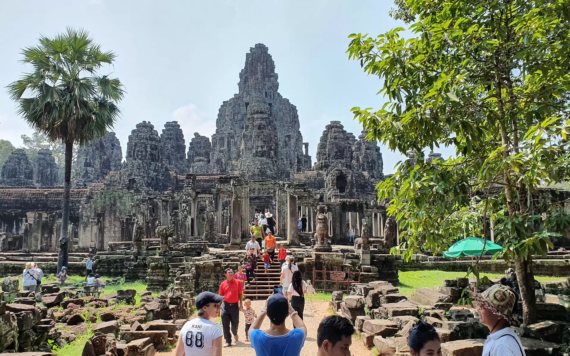 Bayon temple is in the heart of the ancient city of Angkor Thom