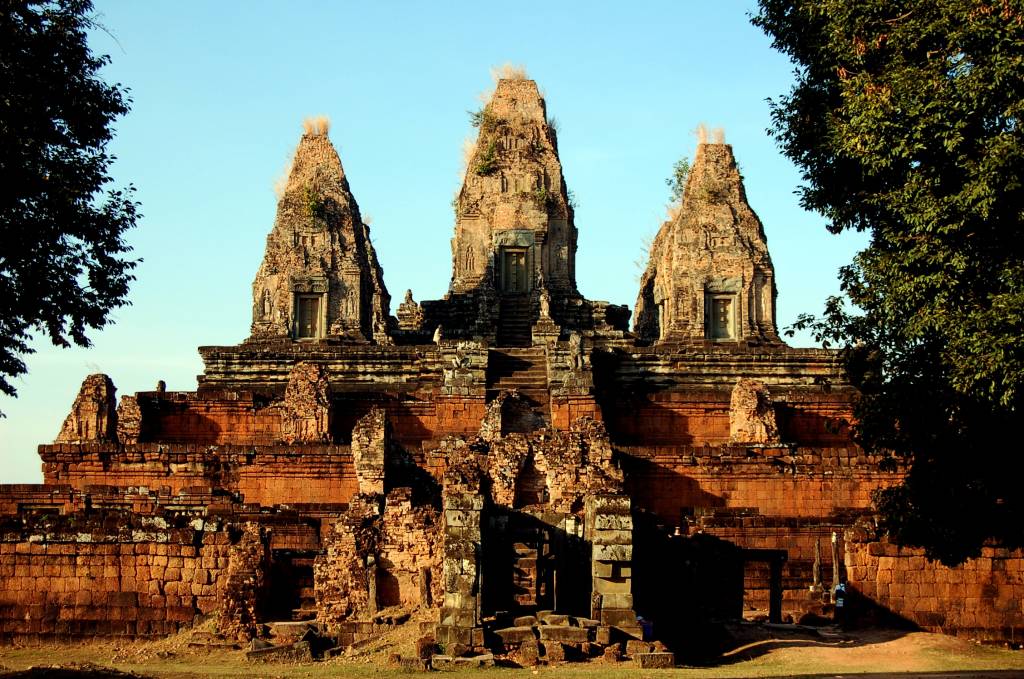 The impressive stone architecture of Pre Rup Angkor, with its intricate details and carvings